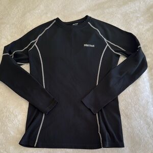 Marmot Black Long Sleeve base layer shirt